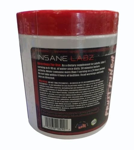 INSANE LABZ ALL NEW PSYCHOTIC , 35-SERVING"S ( BLUERASPBERRY FLAVOUR)