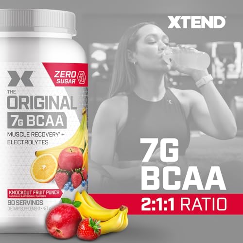 Scivation Xtend BCAAs (Pre-Workout, 7g BCAAs, 90 Servings (Fruit Punch) Made U.S.A