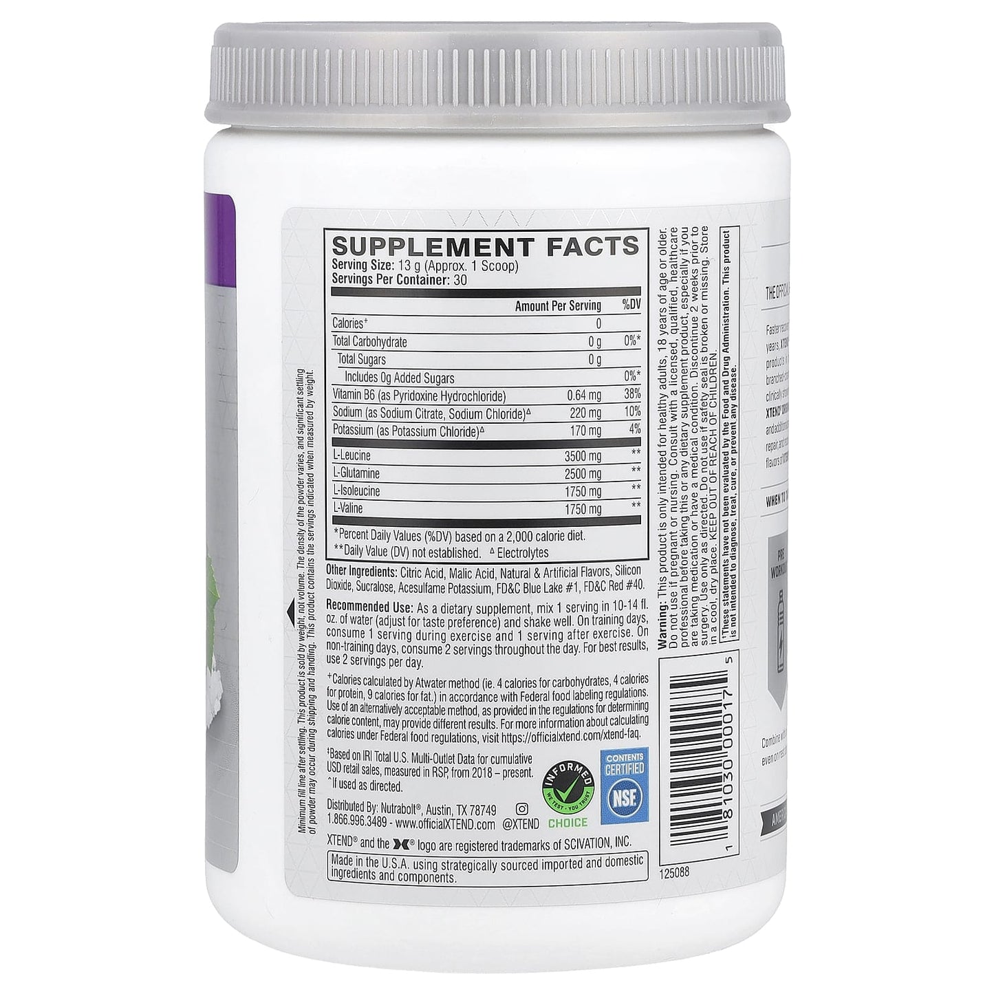 The Original 7G BCAA, Glacial Grape, 13.8 oz (390 g)